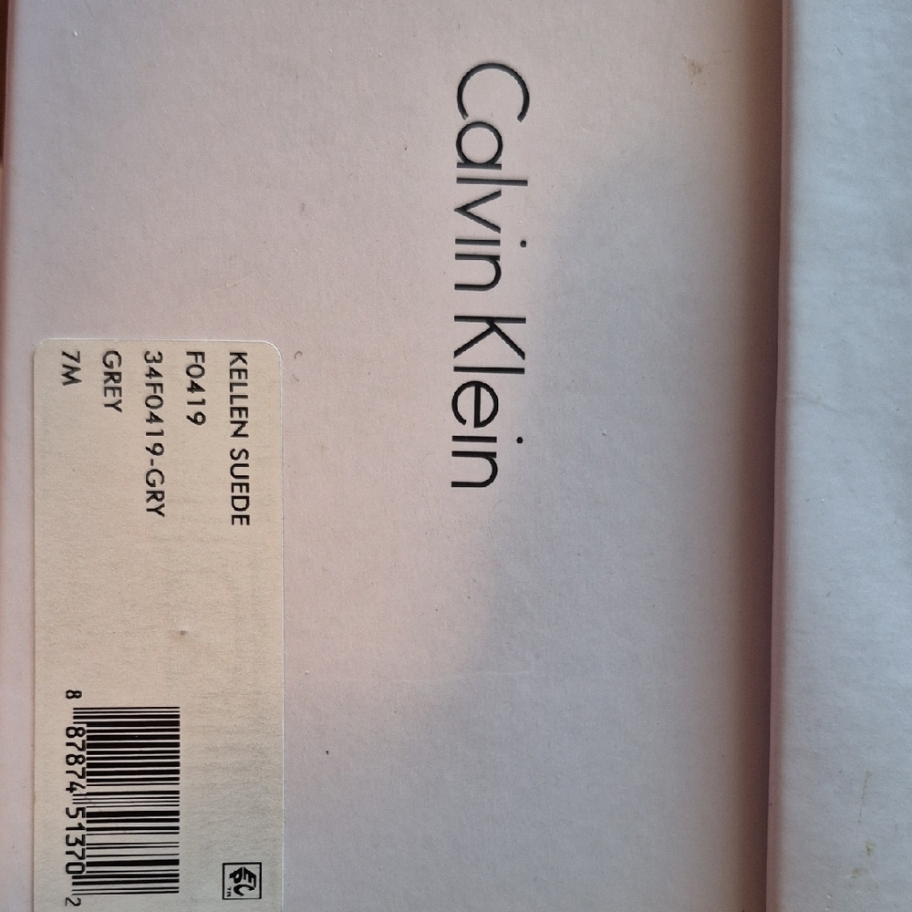 Calvin Klein Men's Suede Lace Up Oxford Shoes in Light Gray Size 7M - Picture 6 of 8